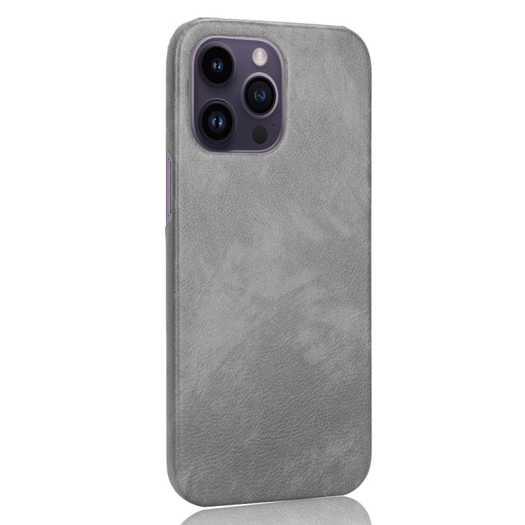 For iPhone 15 Pro Litchi Texture Back Cover Phone Case(Grey) - HoMEdemic™ 