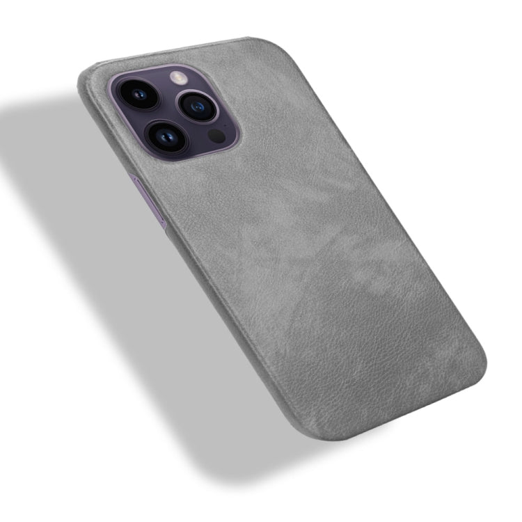 For iPhone 15 Pro Litchi Texture Back Cover Phone Case(Grey) - HoMEdemic™ 