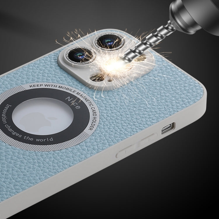 For iPhone 15 Pro Litchi Texture MagSafe TPU Full Coverage Shockproof Phone Case(Orange) - HoMEdemic™ 