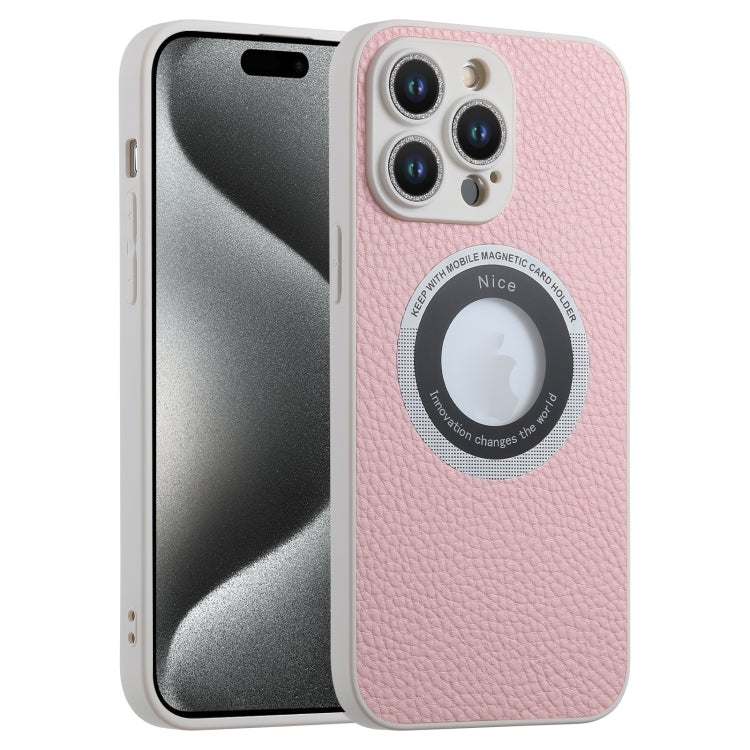For iPhone 15 Pro Litchi Texture MagSafe TPU Full Coverage Shockproof Phone Case(Pink) - HoMEdemic™ 