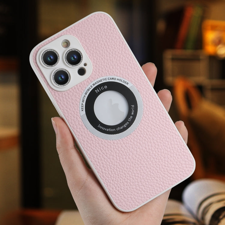 For iPhone 15 Pro Litchi Texture MagSafe TPU Full Coverage Shockproof Phone Case(Pink) - HoMEdemic™ 