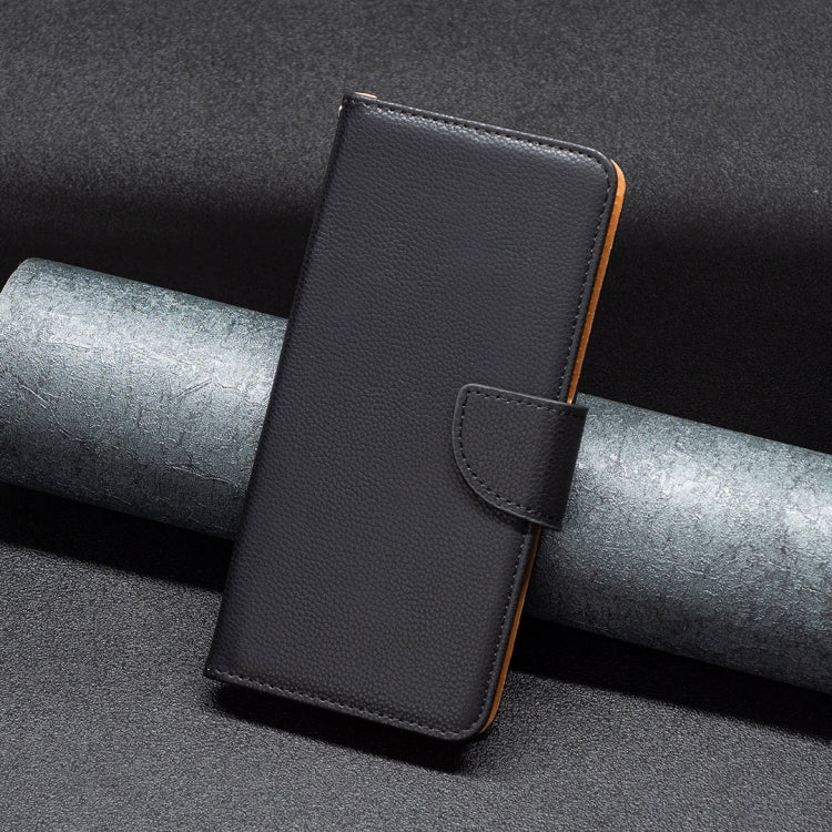 For iPhone 15 Pro Litchi Texture Pure Color Flip Leather Phone Case(Black) - HoMEdemic™ 
