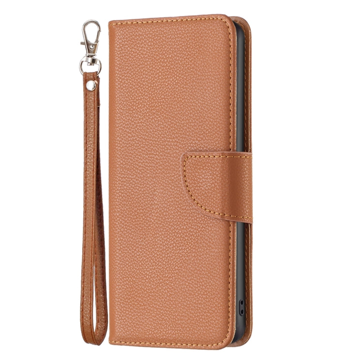 For iPhone 15 Pro Litchi Texture Pure Color Flip Leather Phone Case(Brown) - HoMEdemic™ 