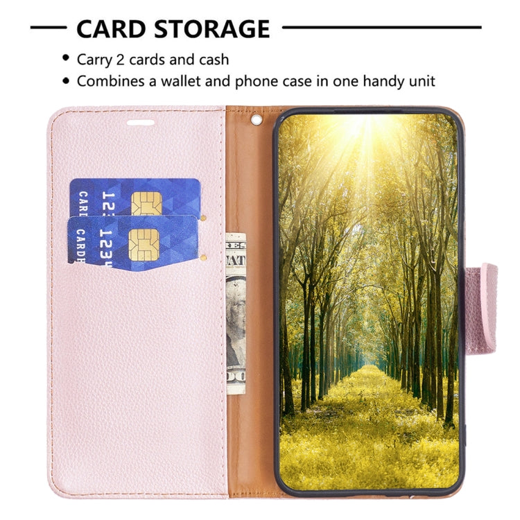 For iPhone 15 Pro Litchi Texture Pure Color Flip Leather Phone Case(Rose Gold) - HoMEdemic™ 