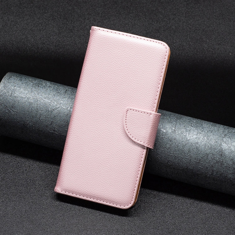 For iPhone 15 Pro Litchi Texture Pure Color Flip Leather Phone Case(Rose Gold) - HoMEdemic™ 