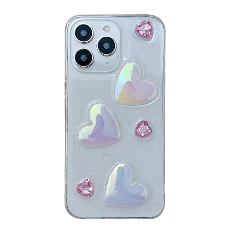 For iPhone 15 Pro Love Epoxy TPU Phone Case(Pink) - HoMEdemic™ 