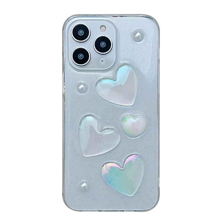 For iPhone 15 Pro Love Epoxy TPU Phone Case(Transparent) - HoMEdemic™ 