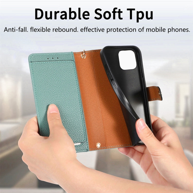 For iPhone 15 Pro Love Zipper Lanyard Leather Phone Case(Green) - HoMEdemic™ 