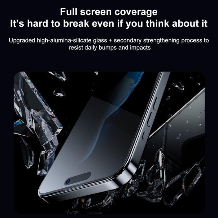For iPhone 15 Pro MOMAX 0.3mm 3D Anti-peep Tempered Glass Film(Black) - HoMEdemic™ 