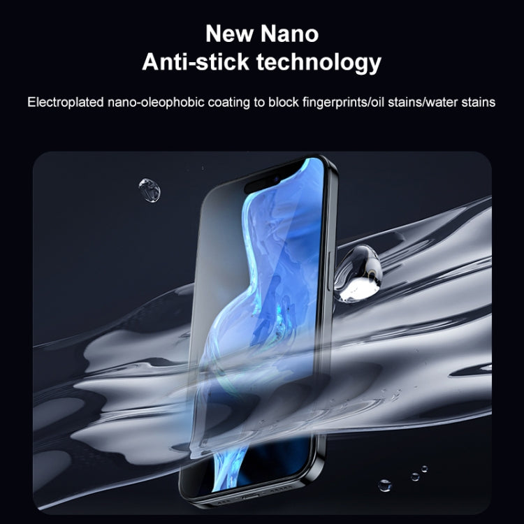 For iPhone 15 Pro MOMAX 0.3mm 3D Anti-peep Tempered Glass Film(Black) - HoMEdemic™ 