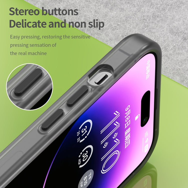 For iPhone 15 Pro MagSafe Frosted Translucent TPU + PC Full Coverage Phone Case(Black) - HoMEdemic™ 