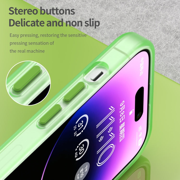 For iPhone 15 Pro MagSafe Frosted Translucent TPU + PC Full Coverage Phone Case(Green) - HoMEdemic™ 