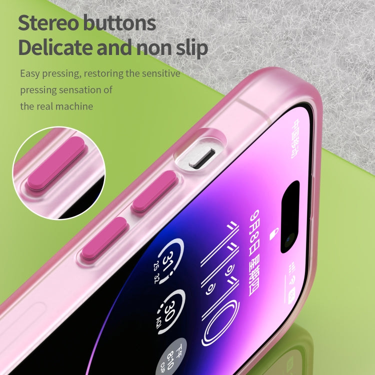 For iPhone 15 Pro MagSafe Frosted Translucent TPU + PC Full Coverage Phone Case(Pink) - HoMEdemic™ 