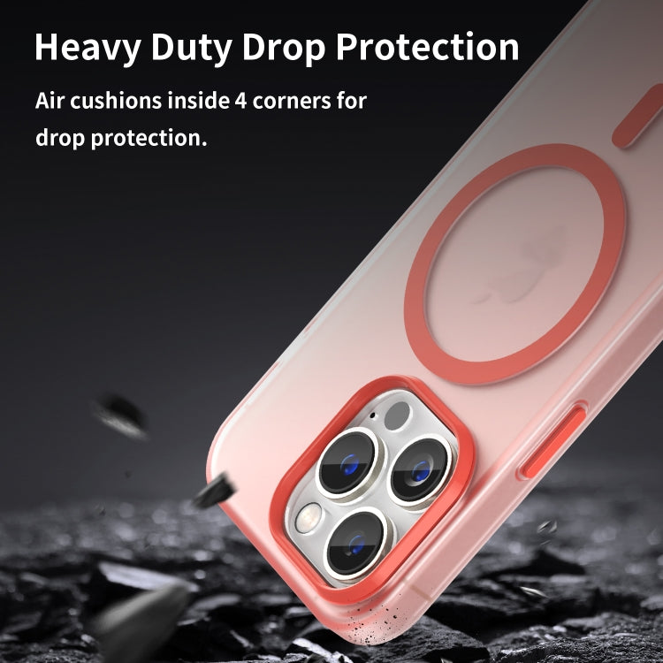 For iPhone 15 Pro MagSafe Frosted Translucent TPU + PC Full Coverage Phone Case(Red) - HoMEdemic™ 