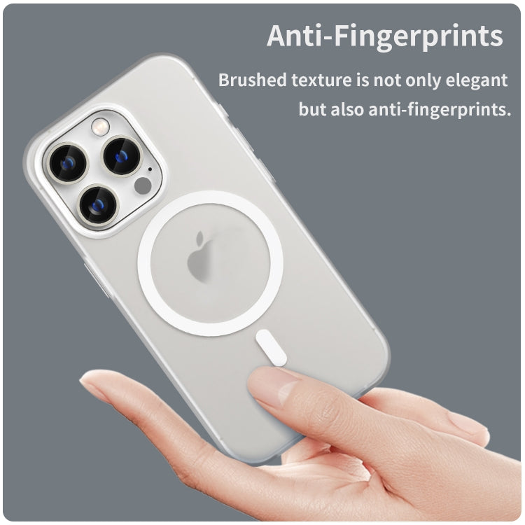 For iPhone 15 Pro MagSafe Frosted Translucent TPU + PC Full Coverage Phone Case(White) - HoMEdemic™ 