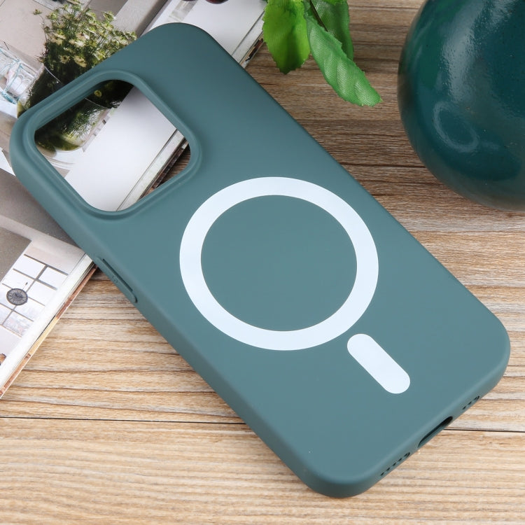 For iPhone 15 Pro MagSafe Liquid Silicone Phone Case(Deep Green) - HoMEdemic™ 