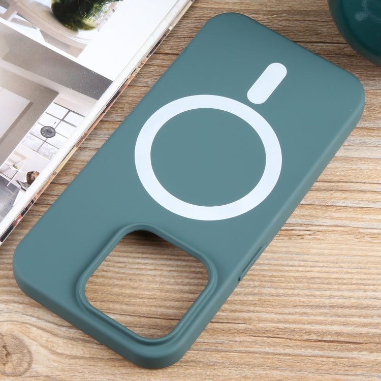 For iPhone 15 Pro MagSafe Liquid Silicone Phone Case(Deep Green) - HoMEdemic™ 