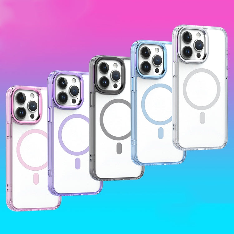 For iPhone 15 Pro MagSafe Magnetic Clear Phone Case(Purple) - HoMEdemic™ 