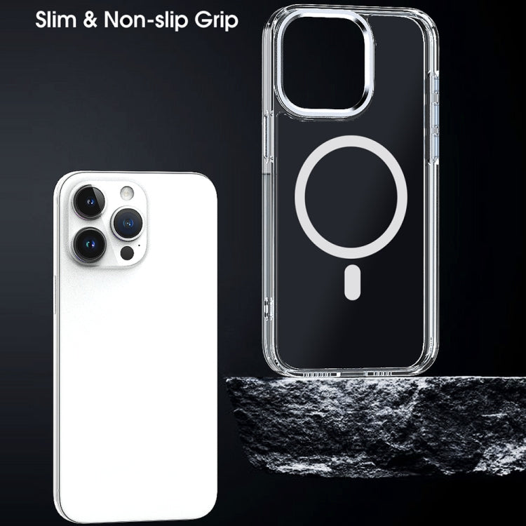 For iPhone 15 Pro MagSafe Magnetic Clear Phone Case(Purple) - HoMEdemic™ 