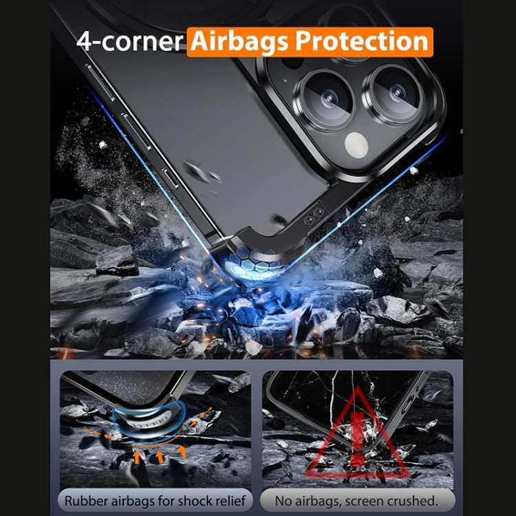 For iPhone 15 Pro MagSafe Magnetic Frameless Holder Phone Case(Black) - HoMEdemic™ 