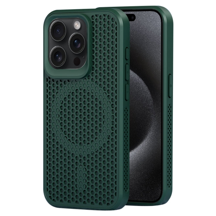 For iPhone 15 Pro MagSafe Magnetic Heat Dissipation Phone Case(Dark Green) - HoMEdemic™ 