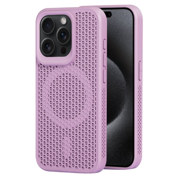 For iPhone 15 Pro MagSafe Magnetic Heat Dissipation Phone Case(Light Purple) - HoMEdemic™ 