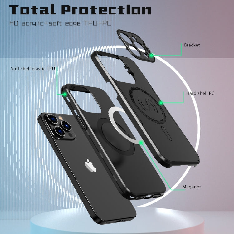For iPhone 15 Pro MagSafe Magnetic Invisible Camera Holder Phone Case(Black) - HoMEdemic™ 