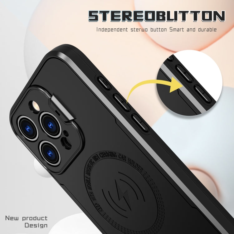 For iPhone 15 Pro MagSafe Magnetic Invisible Camera Holder Phone Case(Black) - HoMEdemic™ 