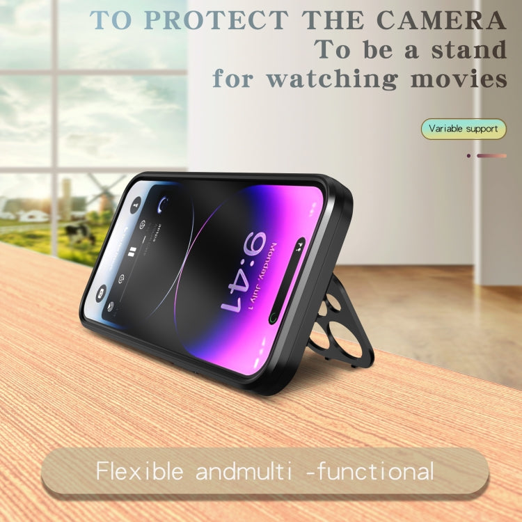 For iPhone 15 Pro MagSafe Magnetic Invisible Camera Holder Phone Case(Black) - HoMEdemic™ 