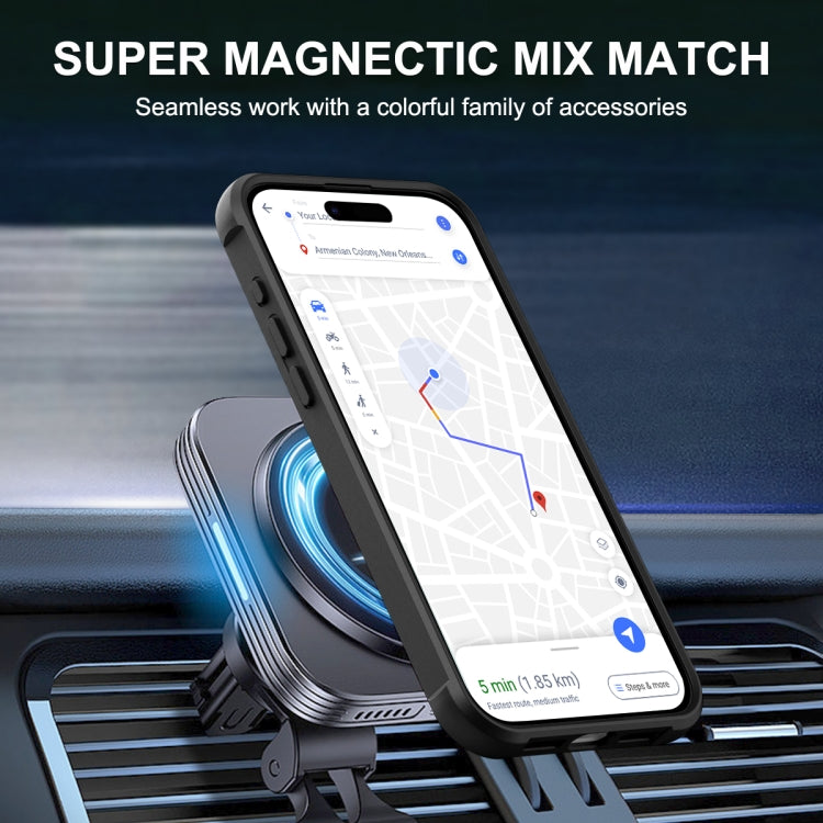 For iPhone 15 Pro MagSafe Magnetic Phone Case(Black) - HoMEdemic™ 