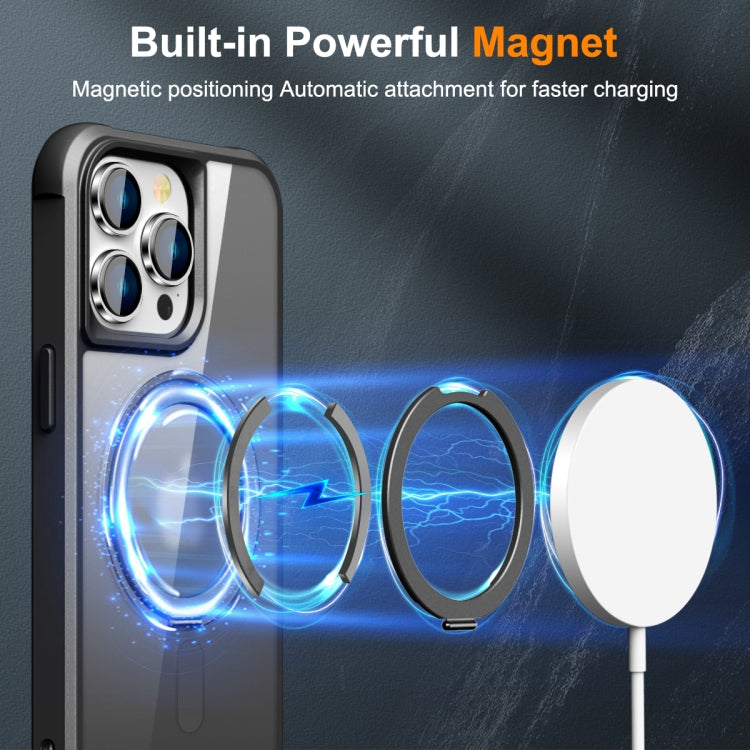 For iPhone 15 Pro MagSafe Magnetic Rotating Holder Phone Case(Black) - HoMEdemic™ 