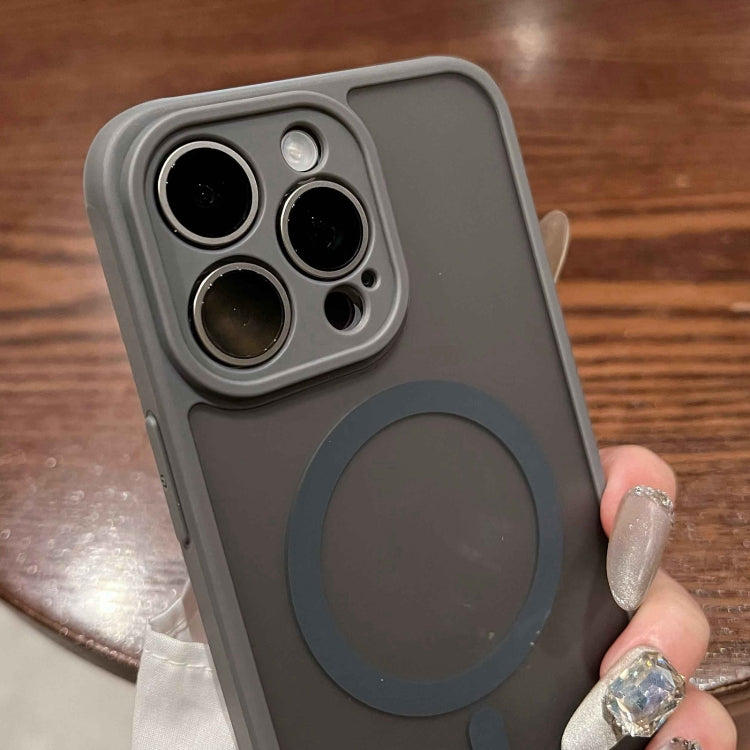 For iPhone 15 Pro MagSafe Magnetic TPU Hybrid PC Phone Case(Titanium Gray) - HoMEdemic™ 