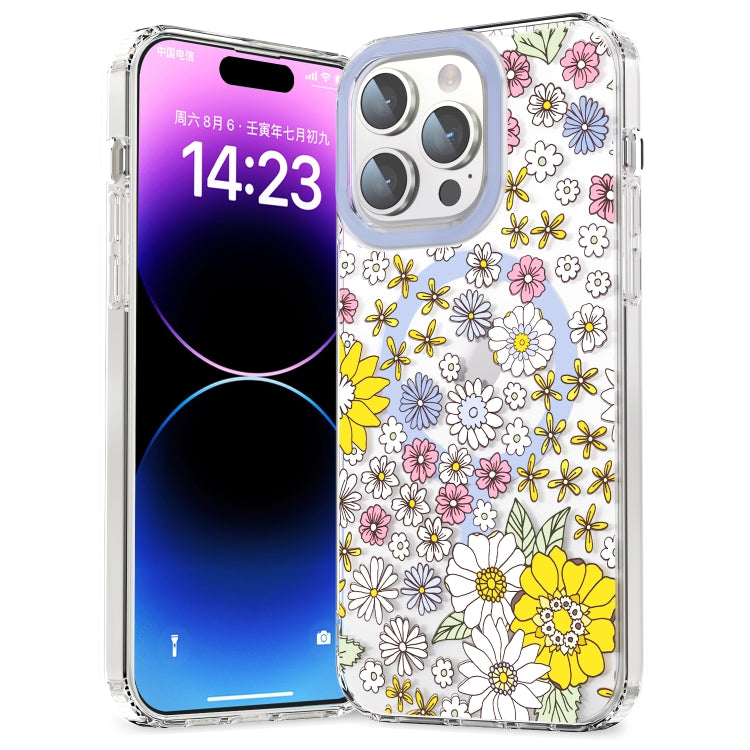 For iPhone 15 Pro MagSafe Magnetic TPU Phone Case(Little Flower) - HoMEdemic™ 