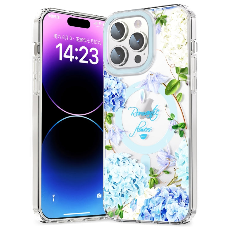 For iPhone 15 Pro MagSafe Magnetic TPU Phone Case(Small Floral) - HoMEdemic™ 