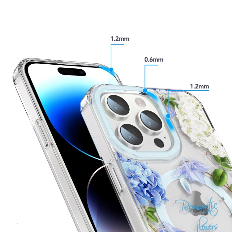 For iPhone 15 Pro MagSafe Magnetic TPU Phone Case(Small Floral) - HoMEdemic™ 