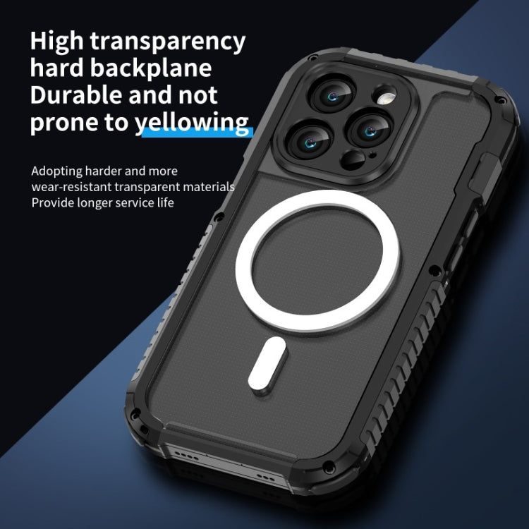 For iPhone 15 Pro MagSafe Shockproof Metal Phone Case(Black) - HoMEdemic™ 