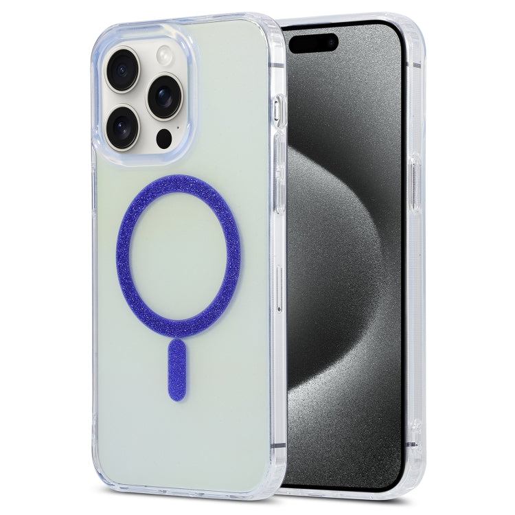 For iPhone 15 Pro Magic Diamond Blu-ray MagSafe Phone Case(Purple) - HoMEdemic™ 