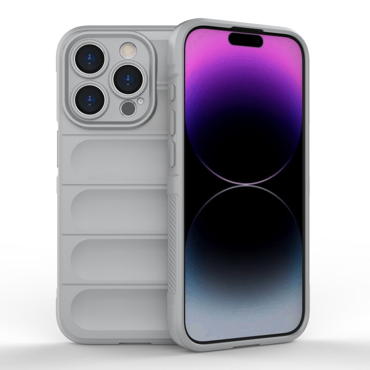 For iPhone 15 Pro Magic Shield TPU + Flannel Phone Case(Grey) - HoMEdemic™ 
