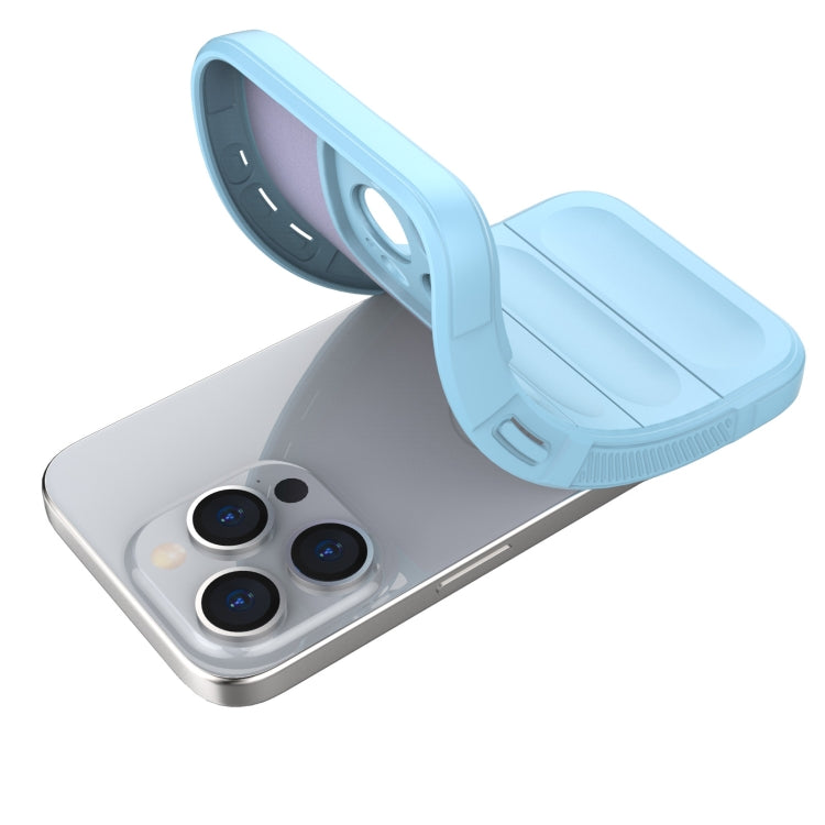 For iPhone 15 Pro Magic Shield TPU + Flannel Phone Case(Grey) - HoMEdemic™ 