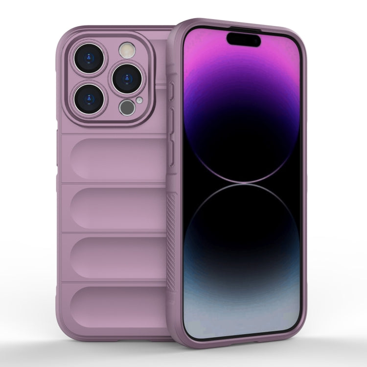 For iPhone 15 Pro Magic Shield TPU + Flannel Phone Case(Purple) - HoMEdemic™ 