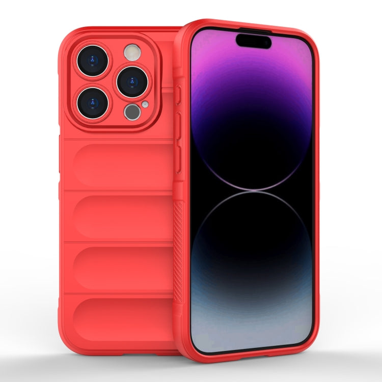 For iPhone 15 Pro Magic Shield TPU + Flannel Phone Case(Red) - HoMEdemic™ 