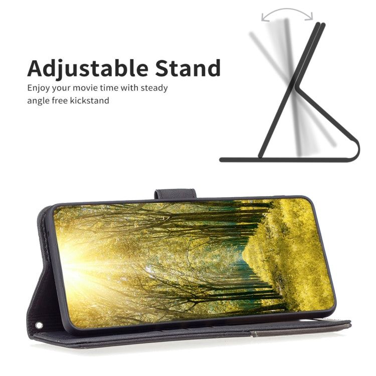 For iPhone 15 Pro Magnetic Buckle Rhombus Texture Leather Phone Case(Black) - HoMEdemic™ 