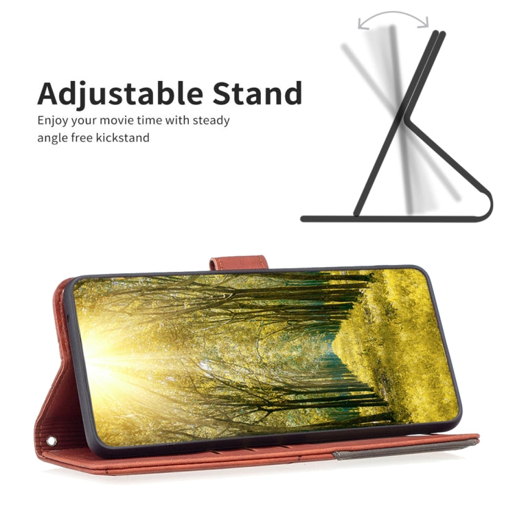 For iPhone 15 Pro Magnetic Buckle Rhombus Texture Leather Phone Case(Brown) - HoMEdemic™ 