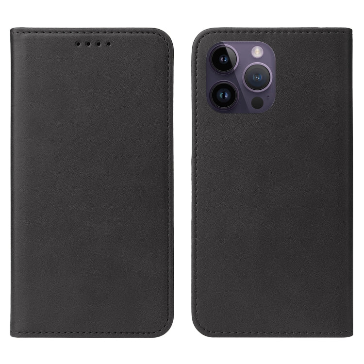 For iPhone 15 Pro Magnetic Closure Leather Phone Case(Black) - HoMEdemic™ 