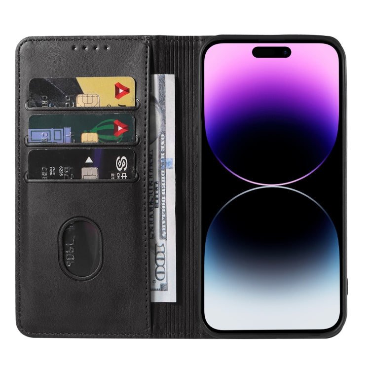 For iPhone 15 Pro Magnetic Closure Leather Phone Case(Black) - HoMEdemic™ 
