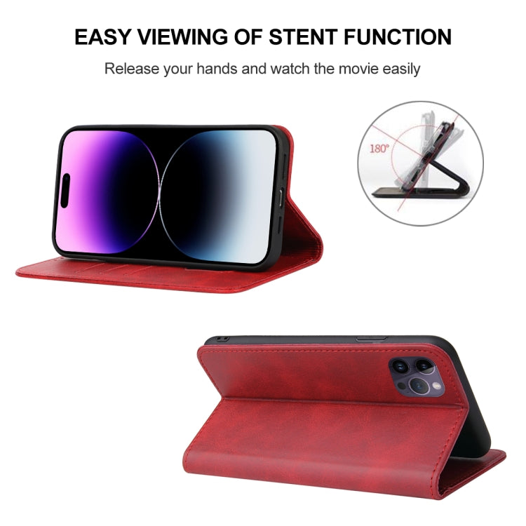 For iPhone 15 Pro Magnetic Closure Leather Phone Case(Red) - HoMEdemic™ 