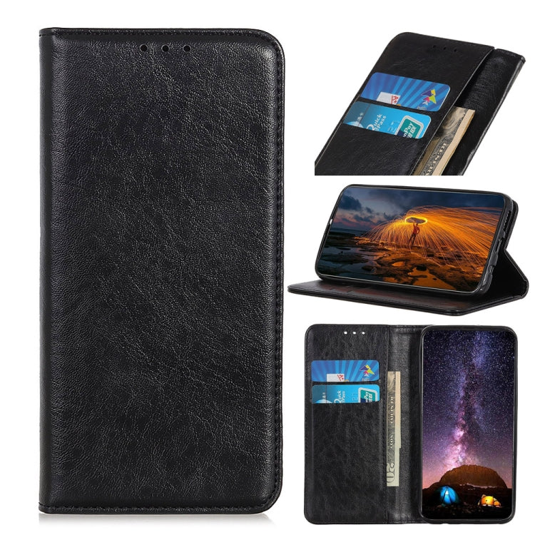 For iPhone 15 Pro Magnetic Crazy Horse Texture Horizontal Flip Leather Phone Case(Black) - HoMEdemic™ 