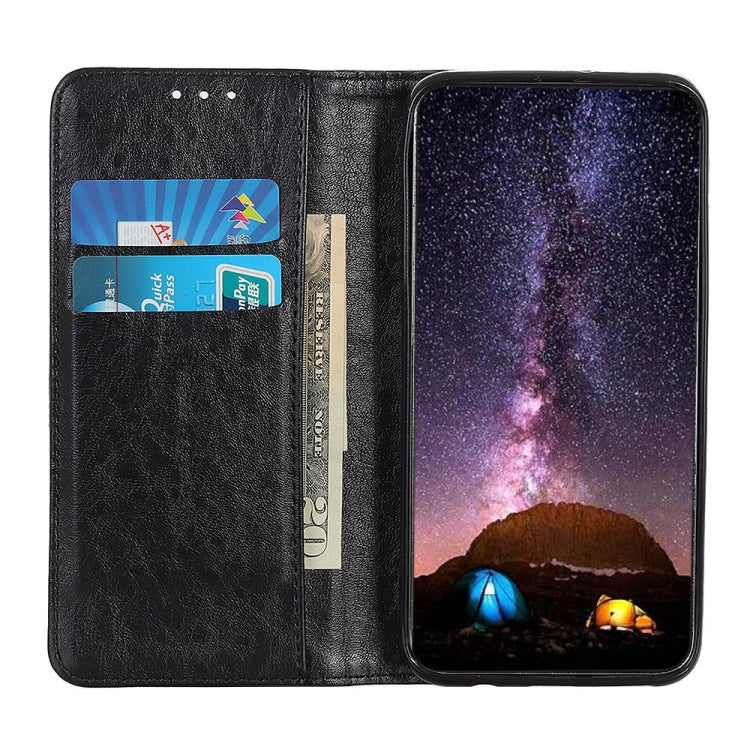 For iPhone 15 Pro Magnetic Crazy Horse Texture Horizontal Flip Leather Phone Case(Black) - HoMEdemic™ 