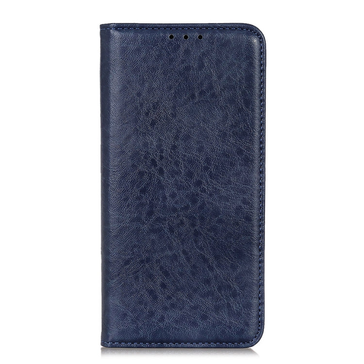 For iPhone 15 Pro Magnetic Crazy Horse Texture Horizontal Flip Leather Phone Case(Blue) - HoMEdemic™ 
