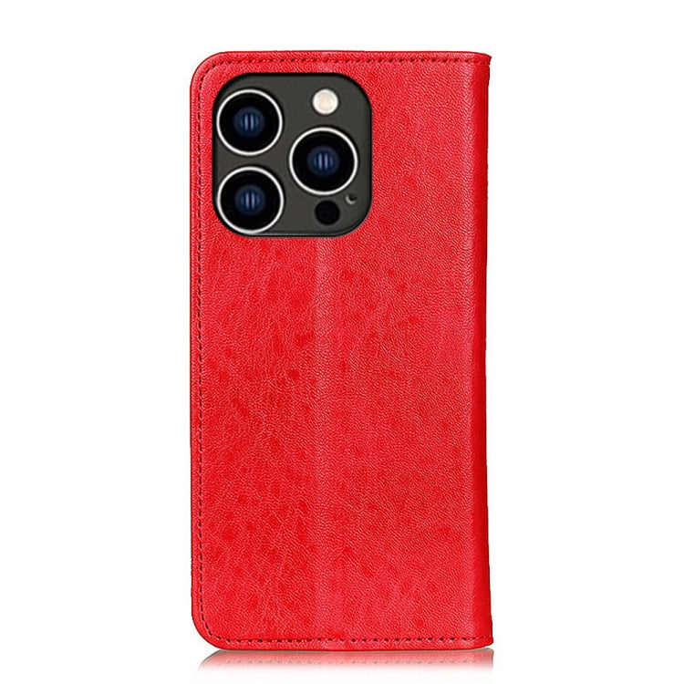 For iPhone 15 Pro Magnetic Crazy Horse Texture Horizontal Flip Leather Phone Case(Red) - HoMEdemic™ 